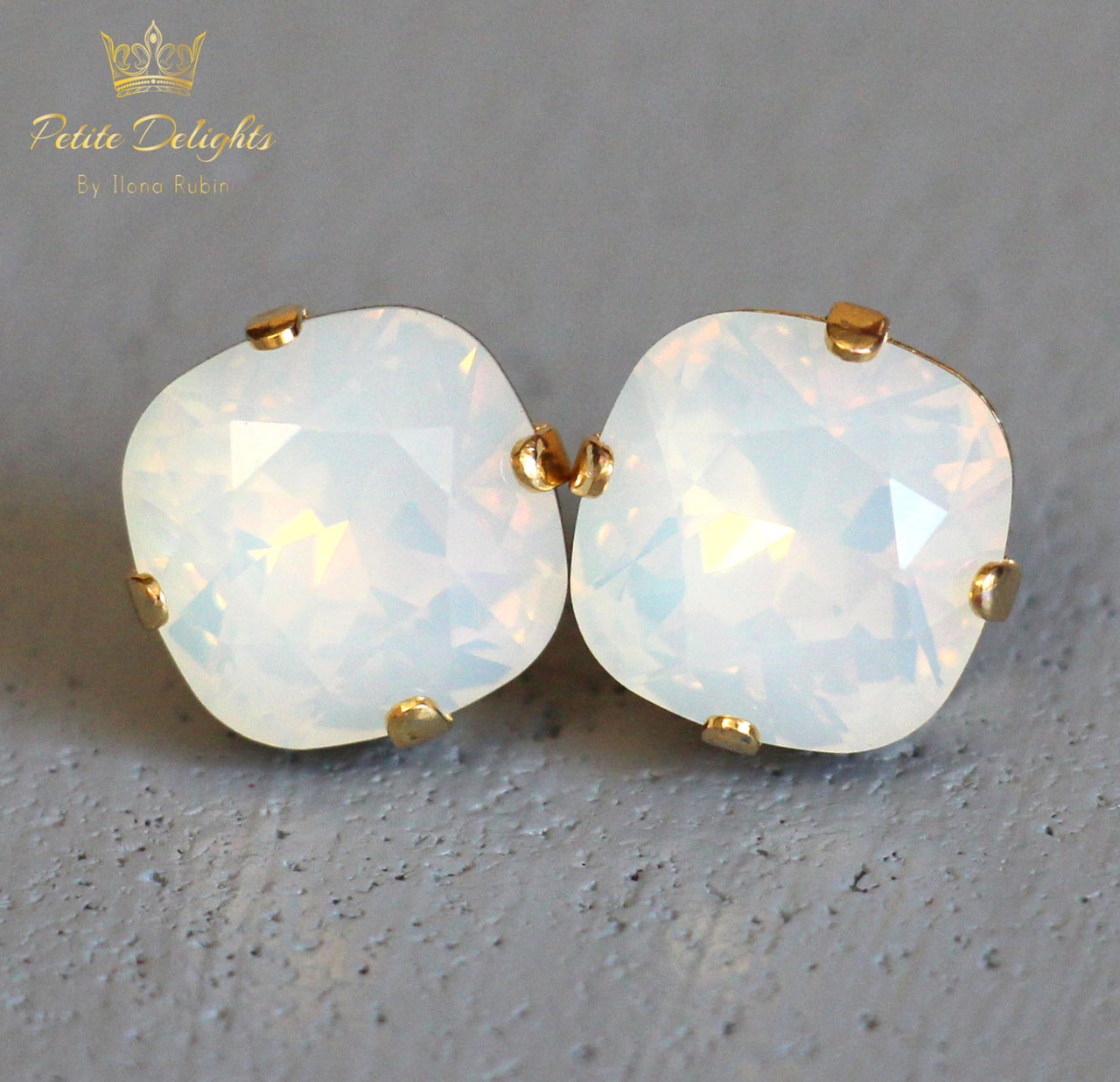 white opal, diamond, stly and Swarovski