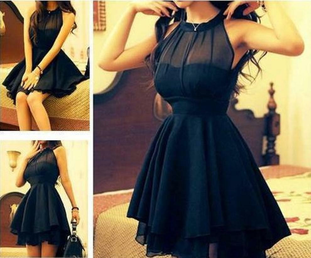 black and white, P, flower and dress
