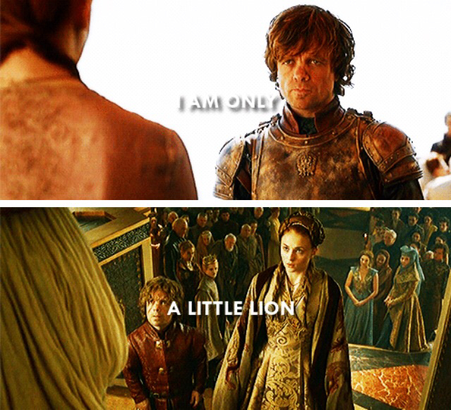 tyrion lannister, sansa stark, peter dinklage and gold