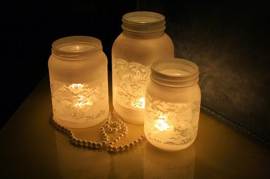 centerpieces, mason jar and wedding reception