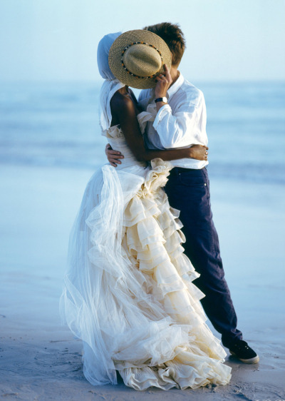 david bowie, Iman and beach