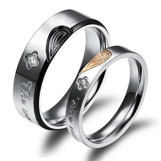 anniversary rings set, jewelry, titanium engraved rings and matching promise rings