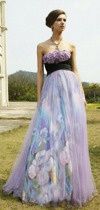dreamy dress, wedding dress and purple dress
