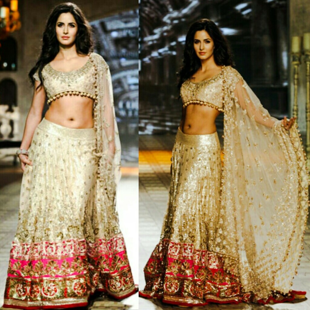 pretty, katrina kaif, lehenga and indian fashion
