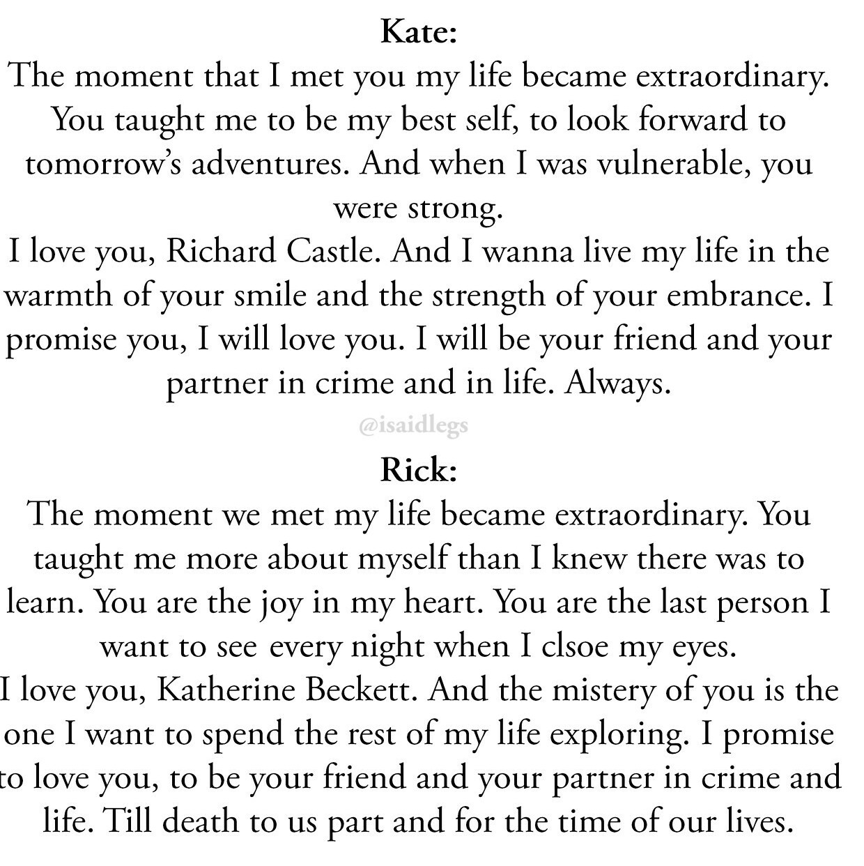 truelove, otp, caskett and castle