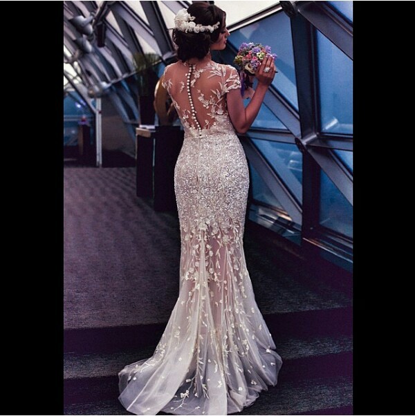 wedding hair, Zuhair Murad, dress and aida