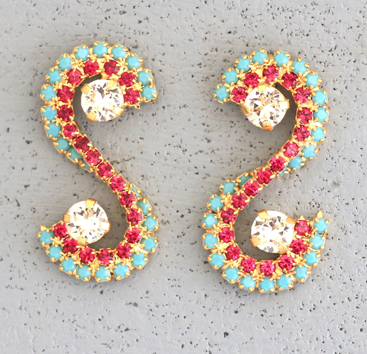 fuchsia, earrings, pink and jewelry