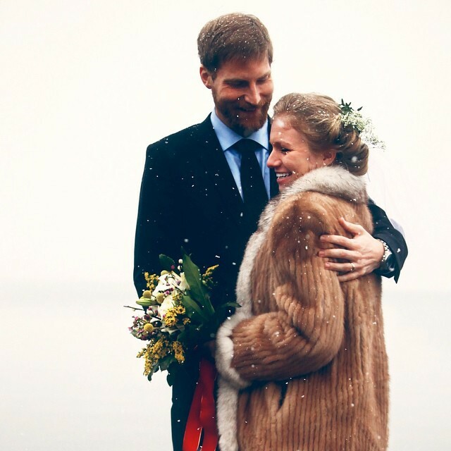 ocean, love, snow and vintage wedding