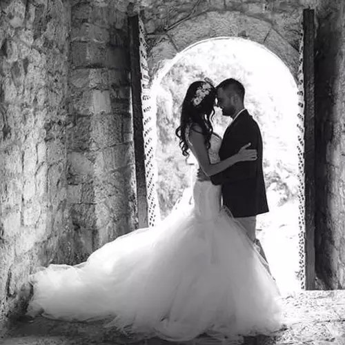 bride, dress, couple and love