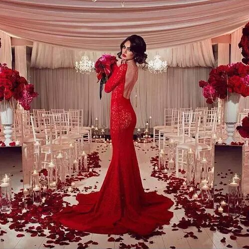 red, amezing, long dress and fashion