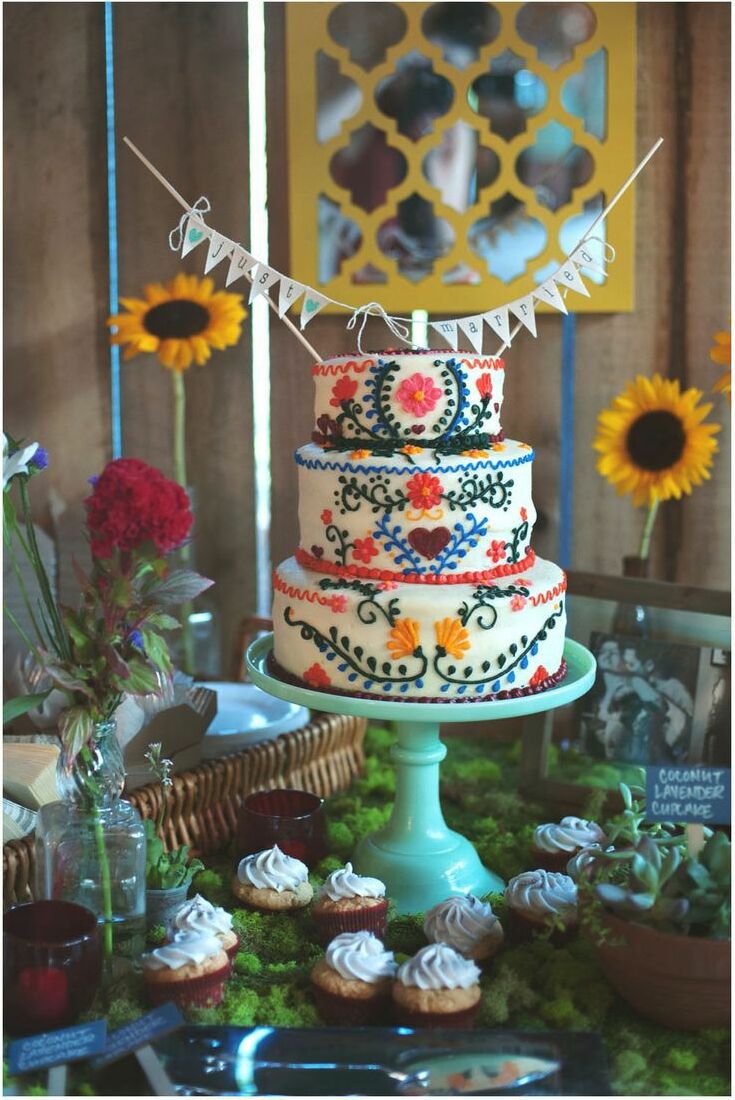 tarta, boda, cute and boho