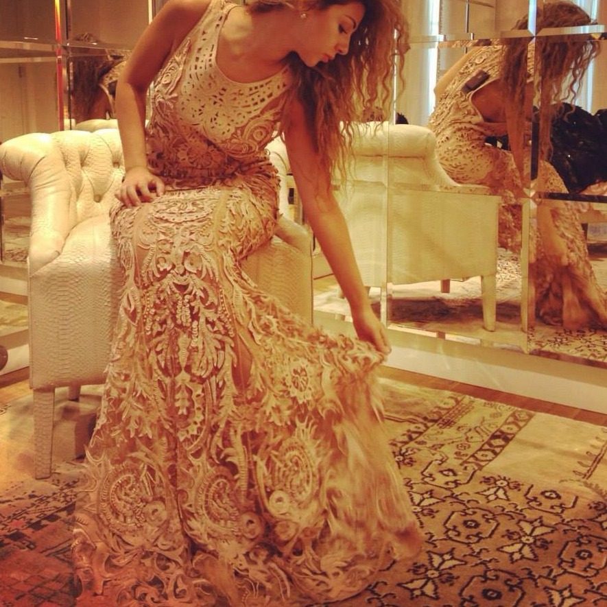 dress, style, gown and myriam fares