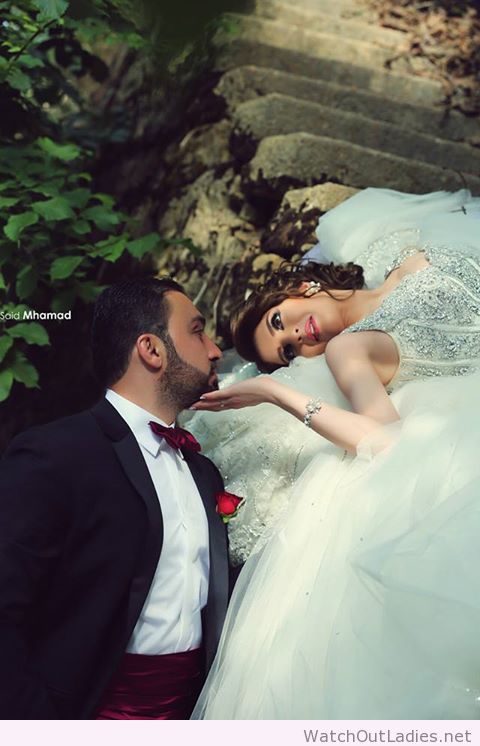 fashion, glam wedding dress, said mhamad photography and couple