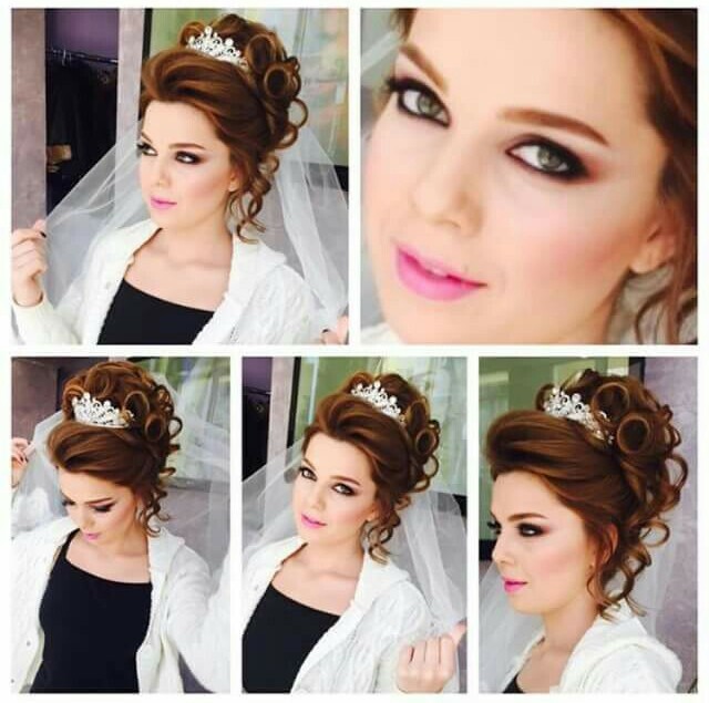 wedding dress, wedding make up, hair and beauty face