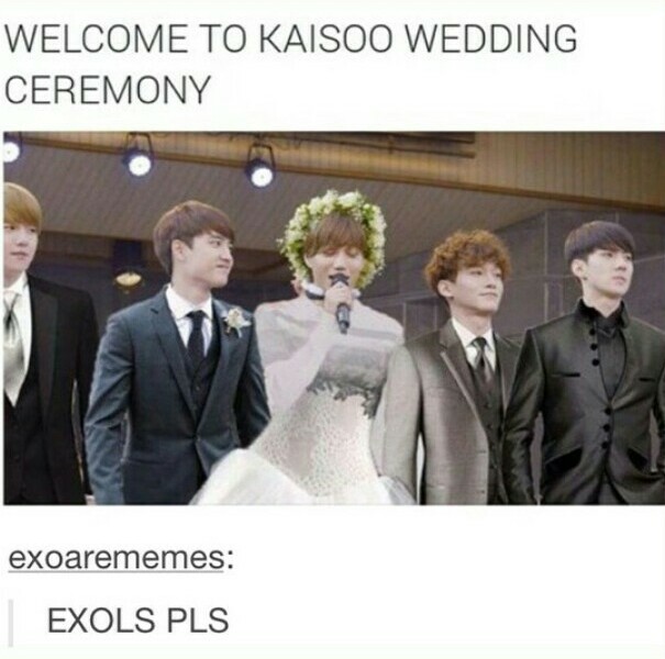 kim jongin, kaisoo wedding, oh sehun and byun baekhyun