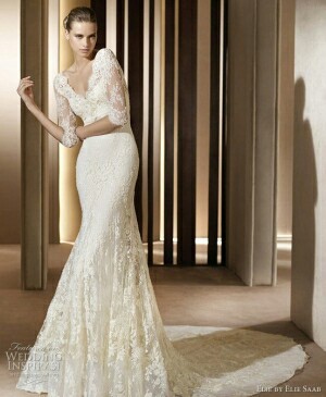 feminine, lace and wedding gown