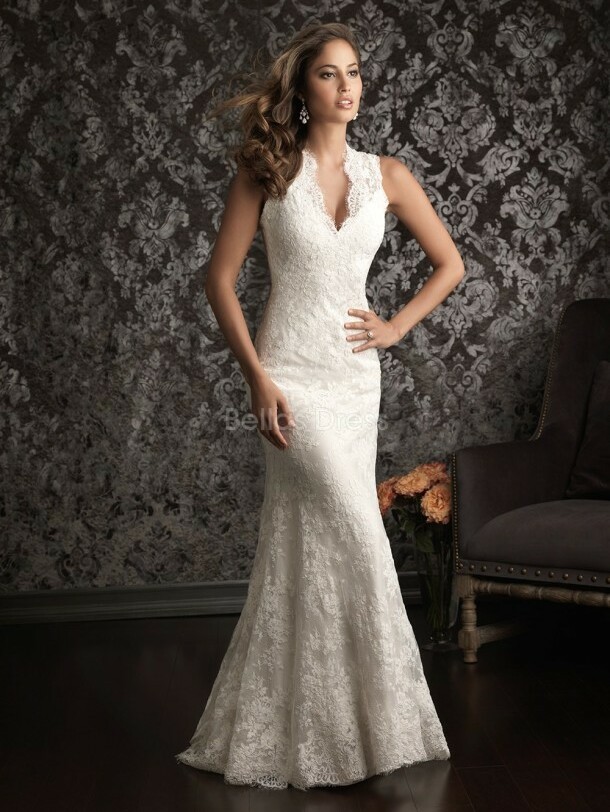 sheath wedding dress