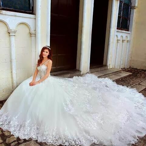 dress, fairytale, bridal and romantic