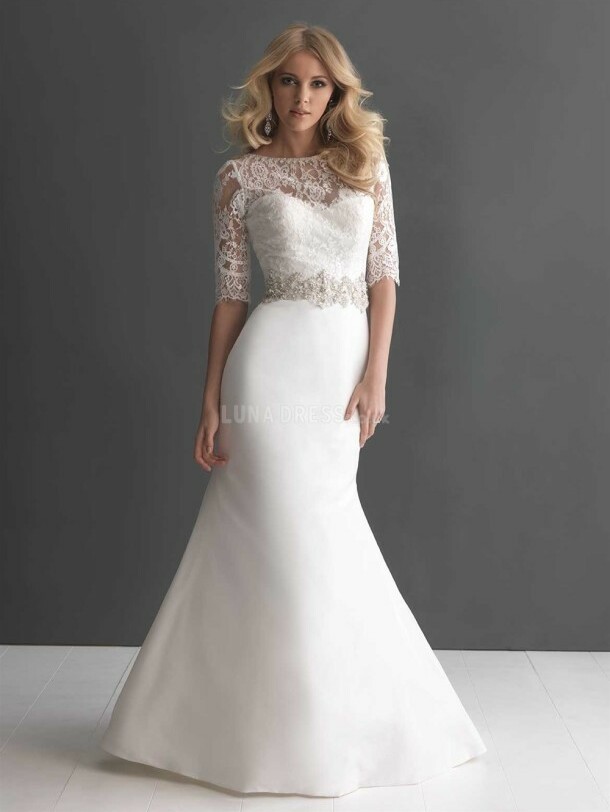 bateau wedding dress