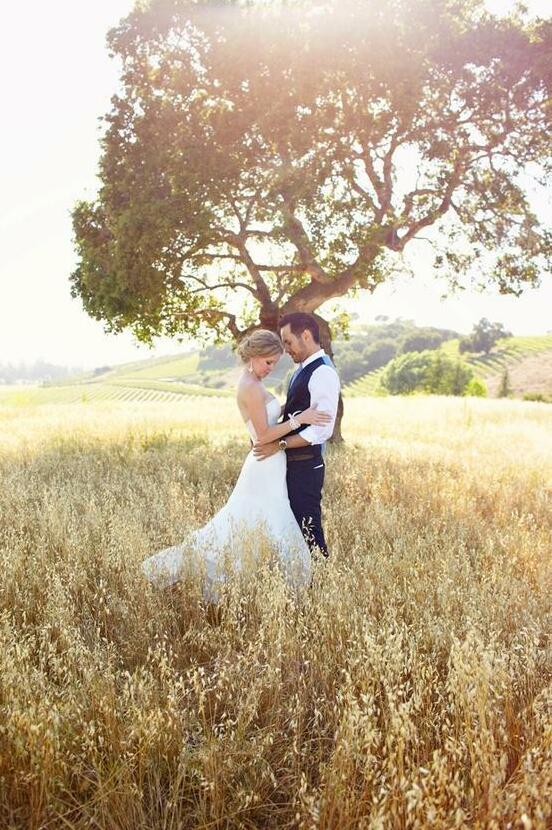 couple, outdoor wedding, romantic wedding and romantic