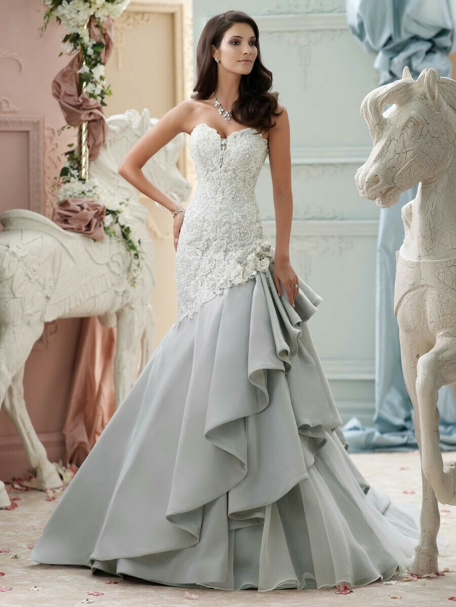 david tutera, min cheri, blue and lace applique