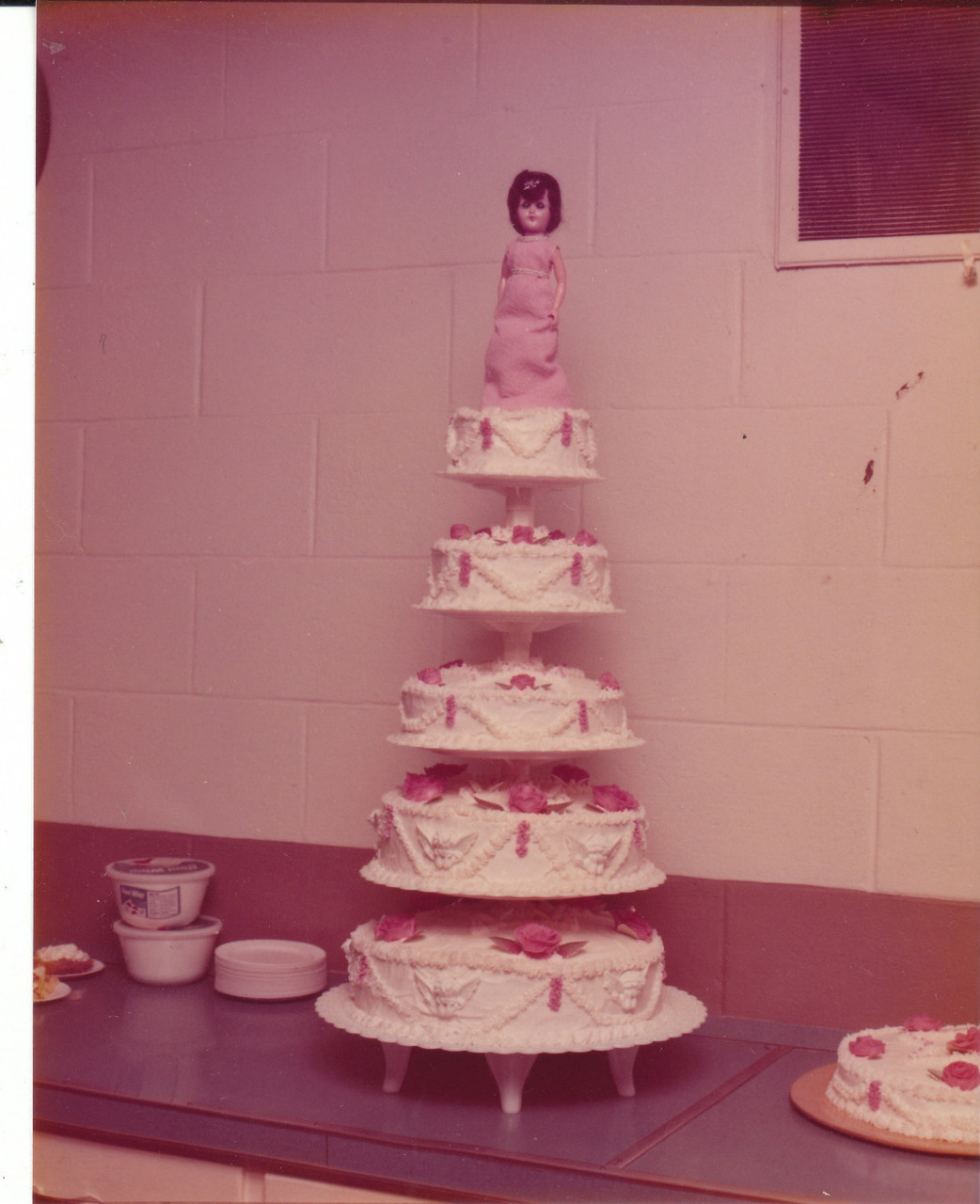 pale, pink, wedding cake and funny