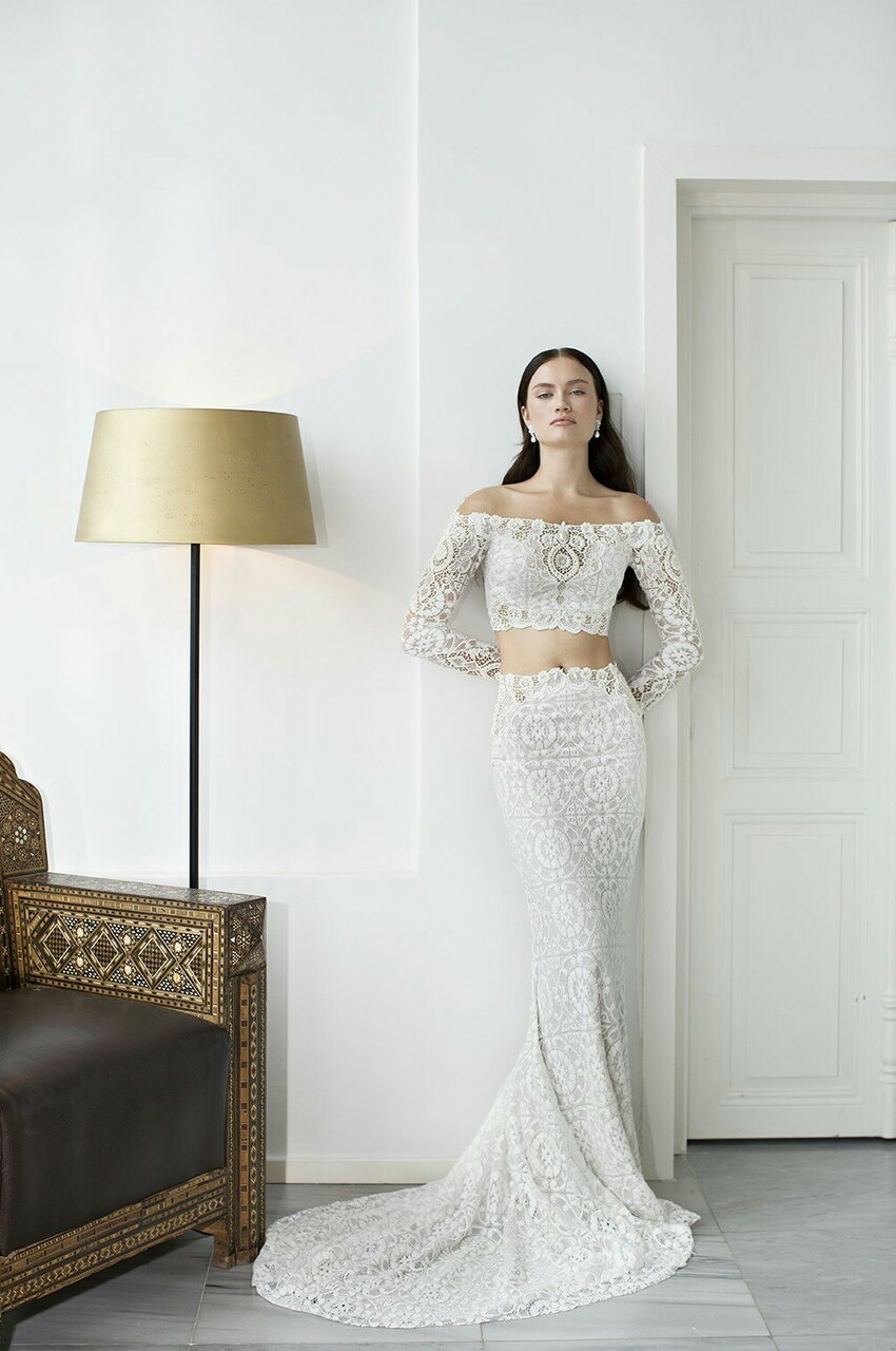 hadas cohen, 2 piece, wedding dress and lace