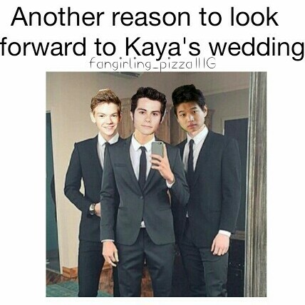 thomas brodie sangster, dylan o'brien and KAYA SCODELARIO