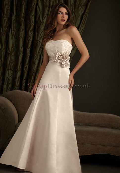 flowers, beading, strapless dress and empire dress