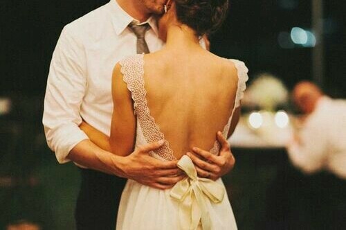women, him and white dress