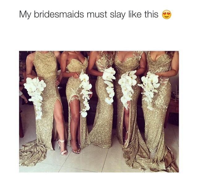 flowers, goals, gold and bridesmaids