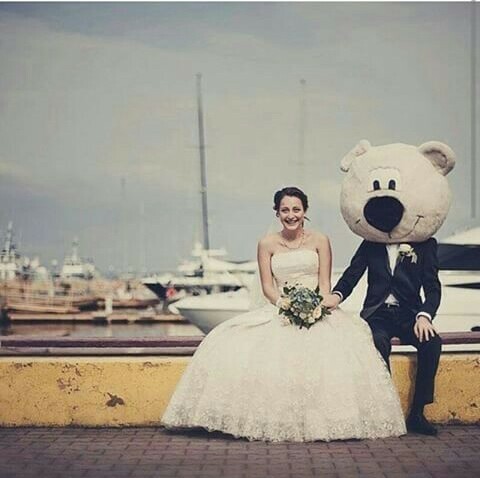 bear, dress, girl and sea