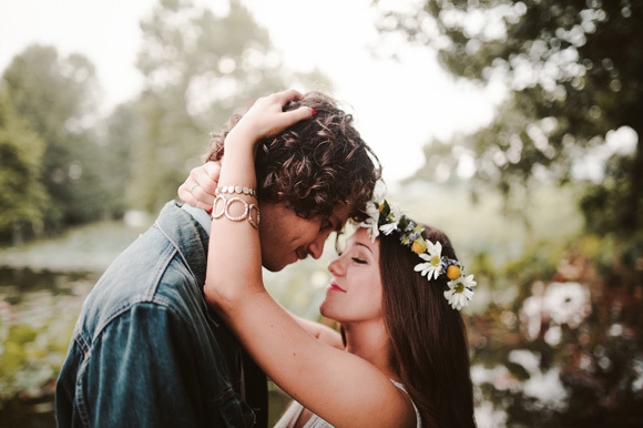 bride, model and boho