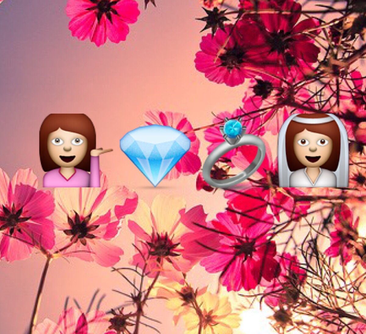 wedding ring emoji, emojis, tumblr and bride