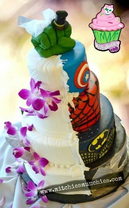 cake, badman and superman