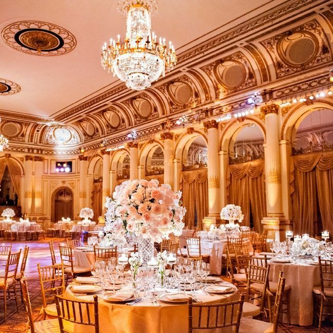 elegant, ballroom, bride and groom
