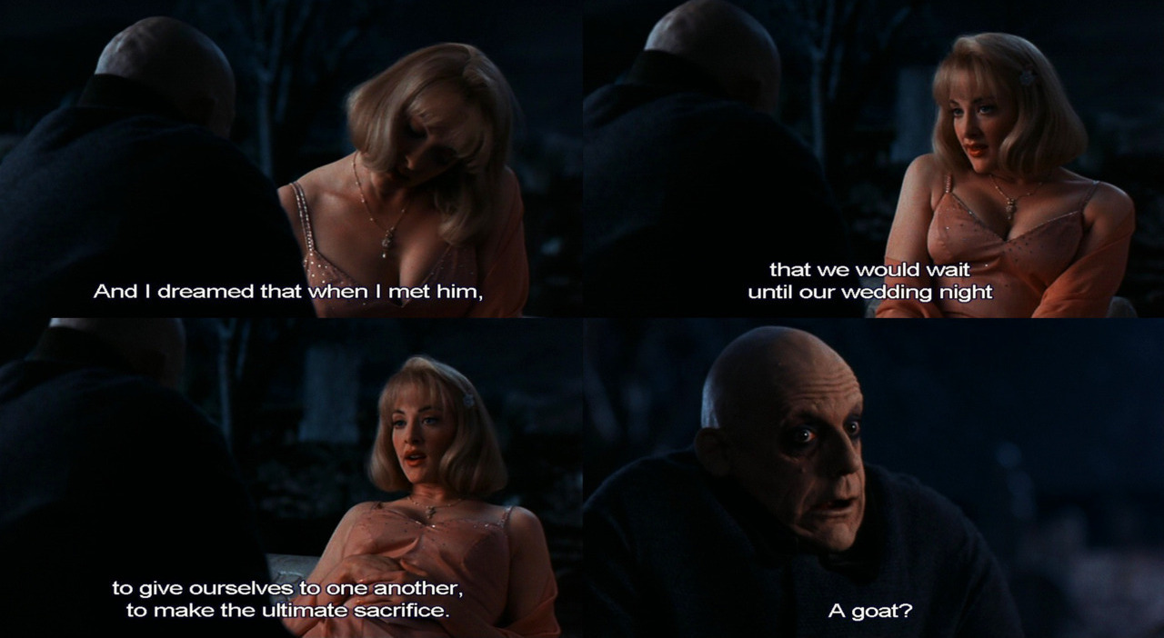 marriage, the addams family, wtf and sacrifice