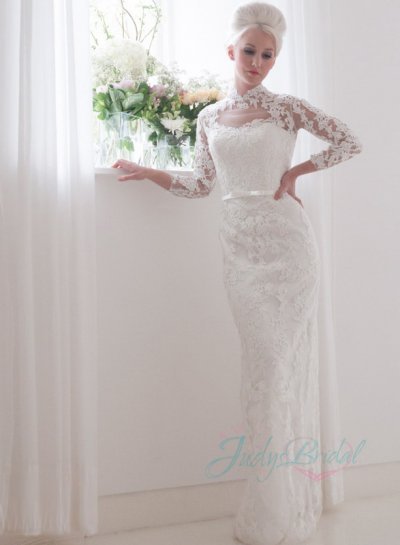 sheath wedding dress