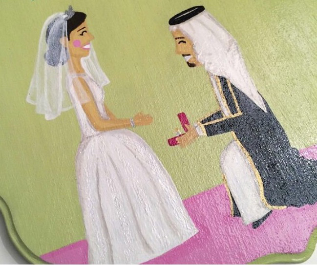 arabic, arabic cartoon, bride and art