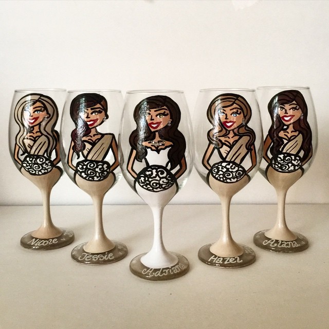 the knot, bride, art and bridesmaids