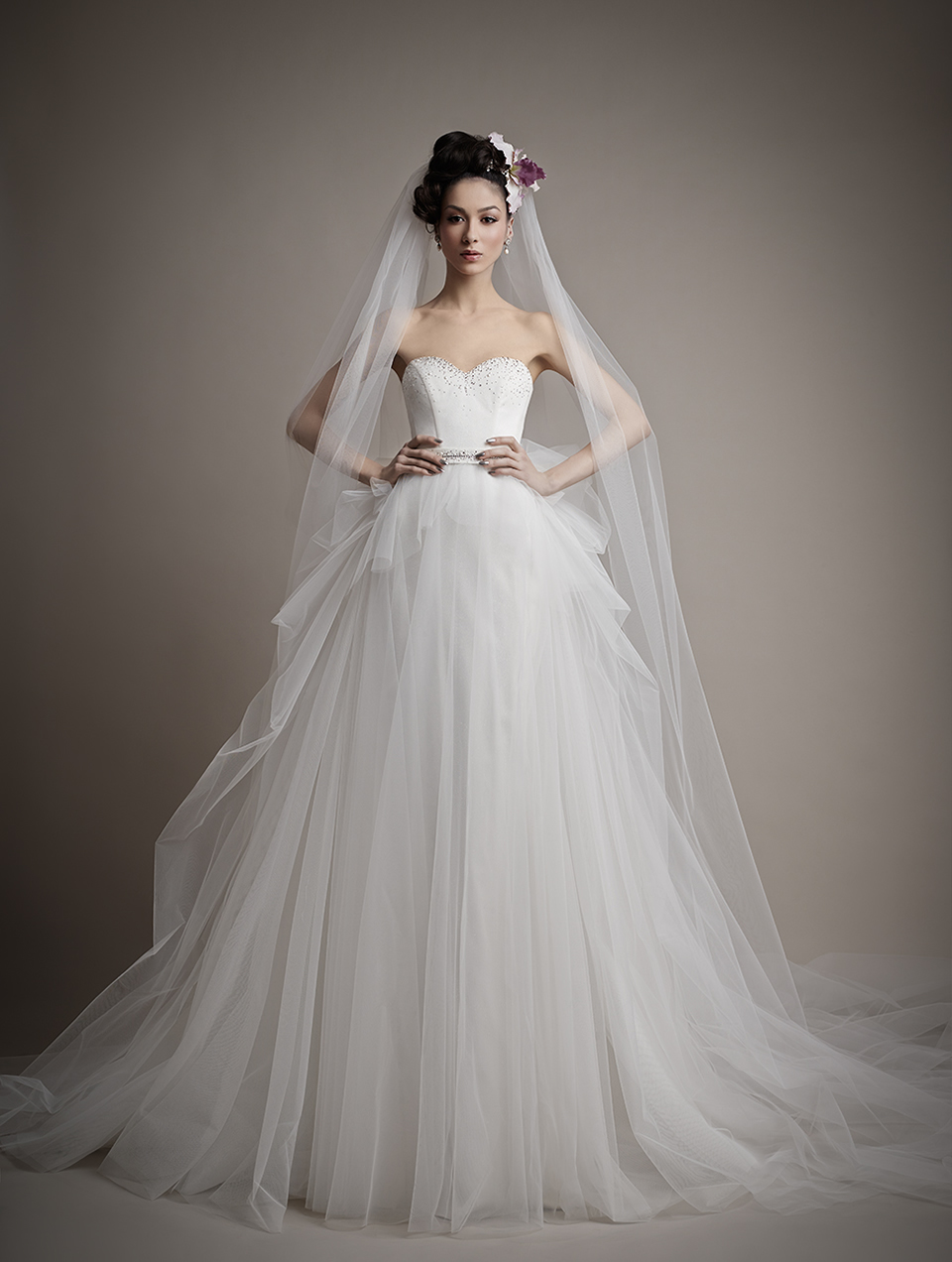 tulle, elegant, wedding dress and breezy