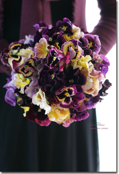 flowers, pansies and peony