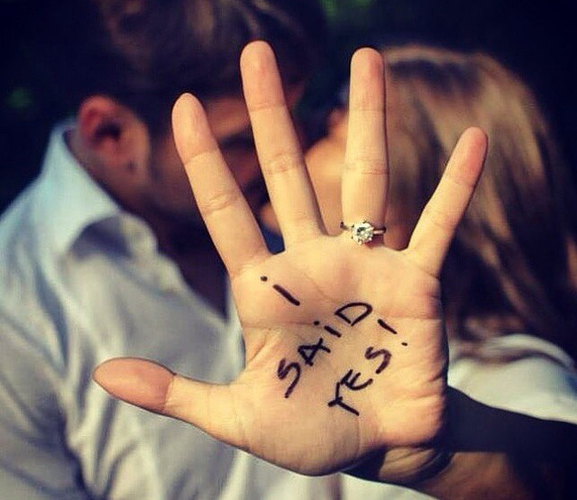 kiss, marriage, ring and i said yes