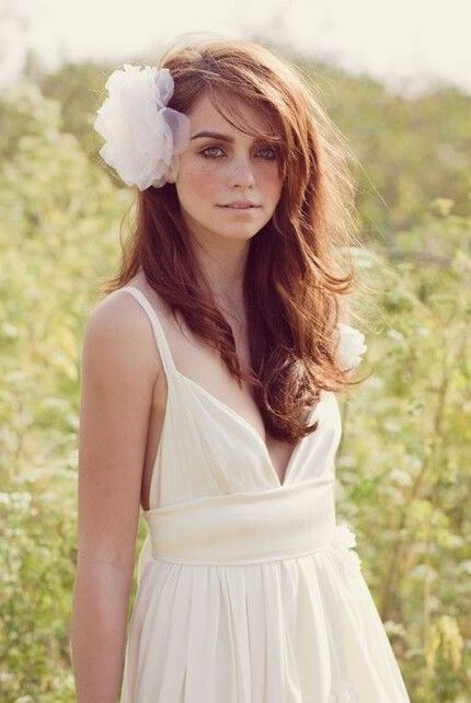 bride, red hair and boho