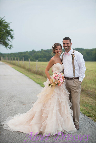 wedding gown, pale pink and vintage weddings
