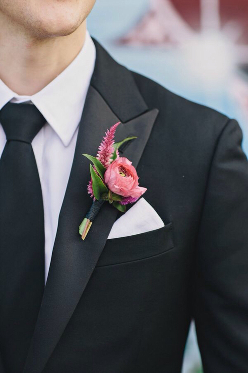 flowers, black, bw and tie