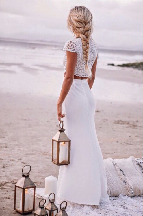 summer, white, two piece and dress