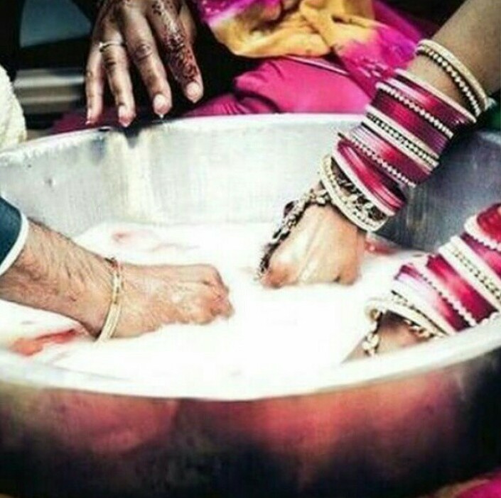 groom, churra, bride and indian