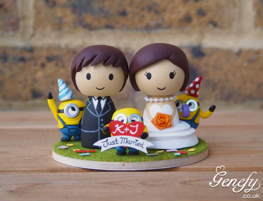cake topper, wedding cake topper, genefy playground and bride