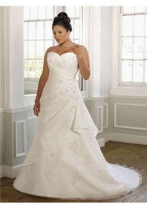 wedding dress, plus size and elegant